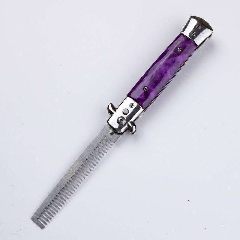 Comb Stainless Steel Automatic Spring Folding Portable