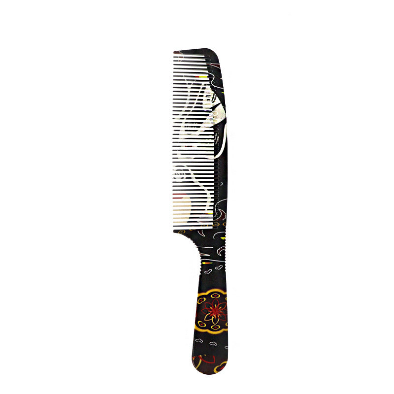 Japanese Style Graffiti Hairdressing Flat Comb