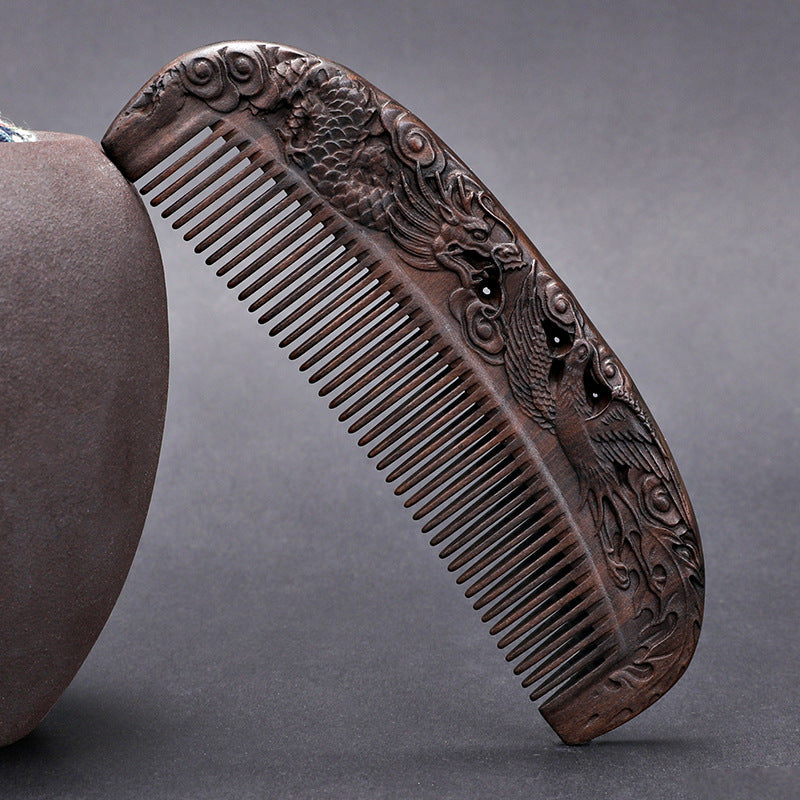 Fashion Ebony Double-sided Carved Comb