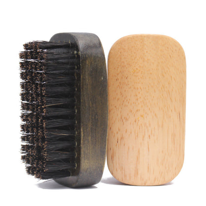 Men's Beard Care Boar Mane Rubber Wood