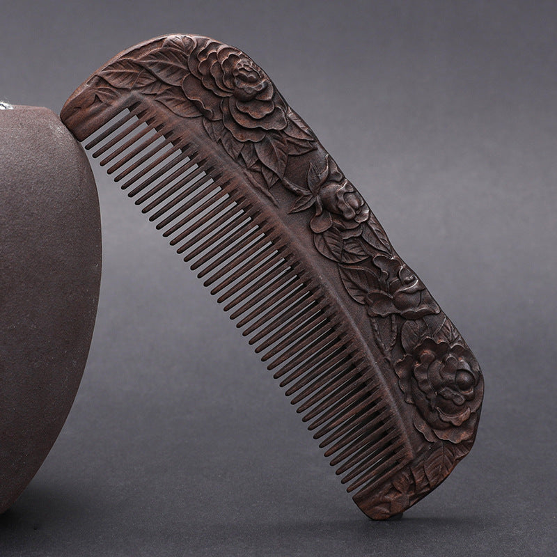 Fashion Ebony Double-sided Carved Comb