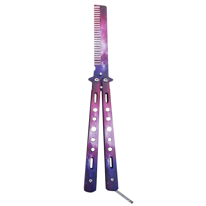 Outdoor Foldable Comb Stainless Steel Practice Training Butterfly Comb