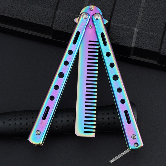 Butterfly Training Comb Stainless Steel Shake Hand Comb Unique and Practical