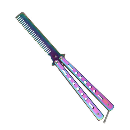 Outdoor Foldable Comb Stainless Steel Practice Training Butterfly Comb